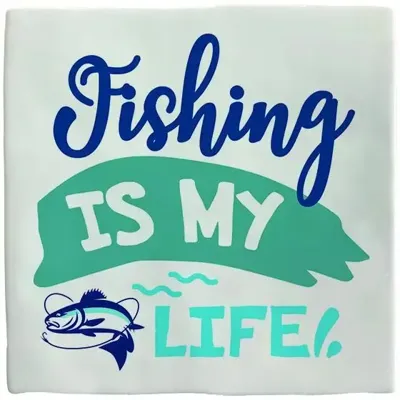Plenty Gifts tegeltje keramiek fishing is my life 10x10cm wit Plenty Gifts tegeltje keramiek fishing is my life 10x10cm wit