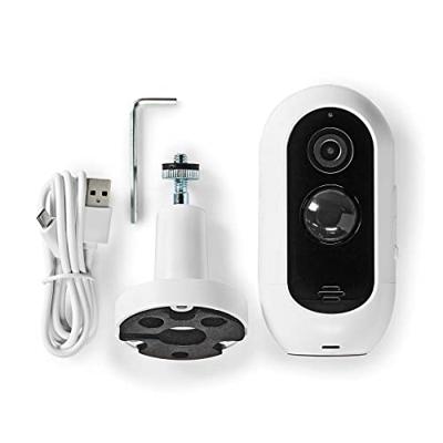 SmartLife Camera voor Buiten - Wi-Fi - Full HD 1080p - IP65 - Max. batterijduur: 6 Maanden - Cloud Opslag (optioneel) / microSD (niet inbegrepen) - 5 V DC - Met bewegingssensor - Nachtzicht - Wit