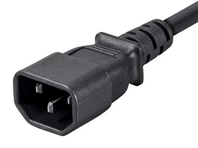 Monoprice 106329 3ft 18AWG Power Extension Cord Kabel met 3 Dirigent PC - Zwart