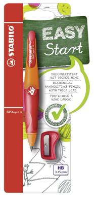 STABILO EASYergo 3.15, ergonomische vulpotlood, rechtshandig, oranje/rood, per stuk