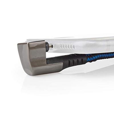 NEDIS - USB-kabel - USB 2.0 - Apple Lightning 8-Pin - Type C stekker - 480 Mbps - 60 W - Vernikkeld - 2 m - rond - gevlochten/nylon - Zwart/Blauw