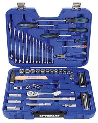 Promat/Tecwerk Gereedschapskoffer | 47-delig | in kunststof koffer | 4-24 mm - 4000820631 Promat/Tecwerk Gereedschapskoffer | 47-delig | in kunststof koffer | 4-24 mm - 4000820631