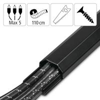 Hama alu-kabelkanaal hoekig 110/3,3/1,7 cm zwart - thumbnail