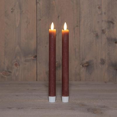B.O. 2Pcs 3D Wick Antique Pink Taper Candle kaars 23 cm Rustic Wax Anna's Collection - Annas collection B.O. 2Pcs 3D Wick Antique Pink Taper Candle kaars 23 cm Rustic Wax Anna's Collection - Annas collection