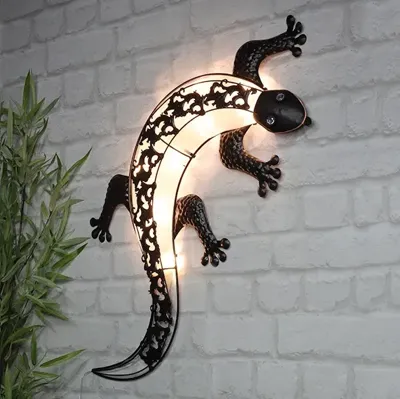 HI Tuinwandlamp Solar Gecko LED HI Tuinwandlamp Solar Gecko LED