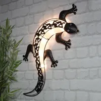 HI Tuinwandlamp Solar Gecko LED - thumbnail