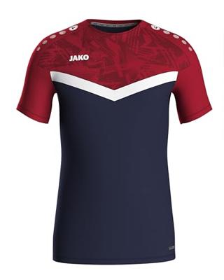 JAKO 6124 T-Shirt Iconic - Marine/Chillrood - XL