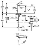 Grohe Start Quickfix Wastafelmengkraan - opbouw - 12.1cm uitloop - M-size - trekwaste - chroom 23552002 - thumbnail