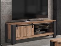 Tv-meubel SIMETTRA 1 deur scarlet eik - thumbnail