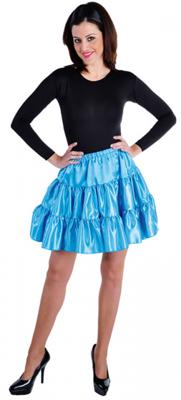 Volangen stroken rok turquoise