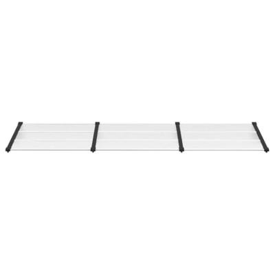 VidaXL Deurluifel 297,5x90 cm polycarbonaat zwart en transparant