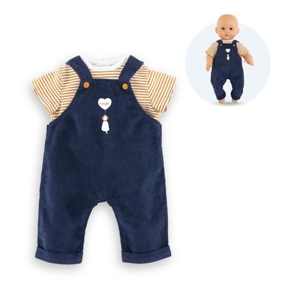 Corolle t-shirt en marineblauw overall, 30cm