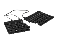 R-GO Tools Split Toetsenbord USB QWERTY, Engels Zwart Ergonomisch - thumbnail