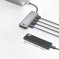 ACT AC6121 USB-A Hub 3.0 | 4x USB-A | Zilver | Aluminium - thumbnail