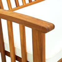 Tuinbank met kussen 147 cm massief acaciahout - thumbnail