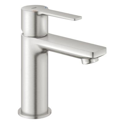 GROHE Lineare New waterbesparende wastafelkraan XS-size met temperatuur begrenzer en klikwaste supersteel 23791DC1