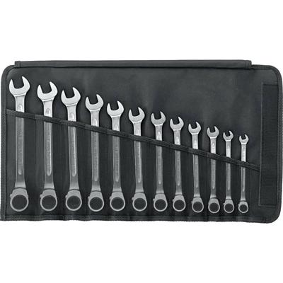 Stahlwille Steekringratelsleutelset | 12-delig sleutelwijdtes 8-19 mm | omschakelbaar | 1 stuk - 96411712 96411712
