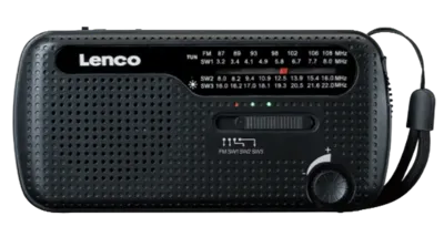 Lenco MCR-113 Noodradio FM radio Zwart