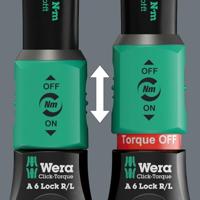 Wera Click-Torque Lock A 6 R/L 05075694001 Momentsleutel 1/4 (6,3 mm) 2.5 - 25 Nm - thumbnail