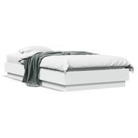 Bedframe met LED-verlichting wit 75x190 cm - thumbnail