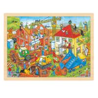 Goki houten legpuzzel - bouwplaats, 96st. - thumbnail