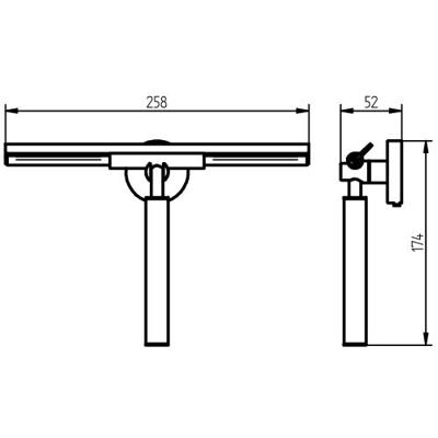 Raamwisser Haceka Kosmos Tec met ophangknop Mat Chroom Raamwisser Haceka Kosmos Tec met ophangknop Mat Chroom