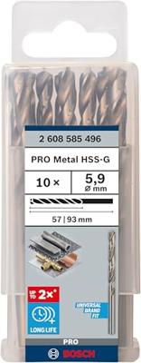 Bosch Accessoires Metaalboren HSS-G, Standard 5,9 x 57 x 93 mm 10st - 2608585496 Bosch Accessoires Metaalboren HSS-G, Standard 5,9 x 57 x 93 mm 10st - 2608585496