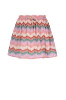 NoNo winter plisse rok meisjes - zand - Nulan - zigzag AOP - thumbnail