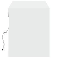 Tv-wandmeubel met LED-verlichting 140x31x38 cm wit - thumbnail