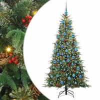 VidaXL Kunstmatige inklapbare kerstboom groen 180 cm pe en pvc - thumbnail