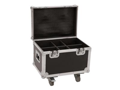 ROADINGER Flightcase 4x LED TMH-13/17/S30/W36 with wheels