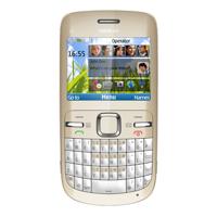 Nokia C3 Smartphone (6,1 cm (2,4 inch) display, Bluetooth, 2 megapixel camera, QWERTZ-toetsenbord) goud/wit - thumbnail