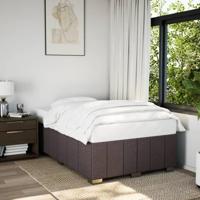 Bedframe zonder matras 120x190 cm stof donkerbruin - thumbnail