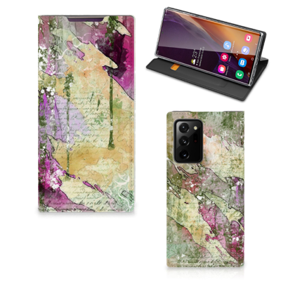 Bookcase Samsung Galaxy Note 20 Ultra Letter Painting Bookcase Samsung Galaxy Note 20 Ultra Letter Painting