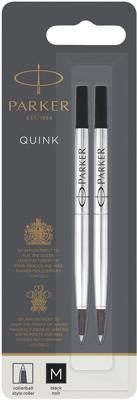 Rollerpenvulling parker quink m blister 2st zwart Rollerpenvulling parker quink m blister 2st zwart