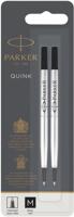 Parker Quink vulling voor roller zwart, blister met 2 stuks - thumbnail