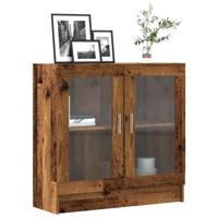 Boekenkast 82,5x30,5x80 cm bewerkt hout oud houtkleurig - thumbnail