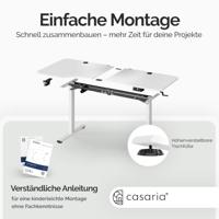 Zit Sta Bureau In hoogte verstelbaar - Wit 160x75x73-118cm - thumbnail