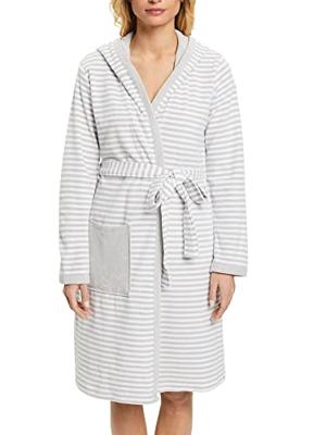 Esprit Striped Hoodie Badjas Grey XL