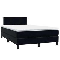 Boxspring met matras fluweel zwart 120x210 cm - thumbnail