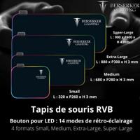 Berserker Gaming THIAZIbeleuchtetes Gaming muismat Verlicht Meerdere kleuren - thumbnail