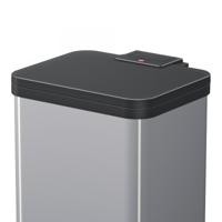Hailo Öko duo plus M 6222200 Afvalbak 18 l Plaatstaal (b x h x d) 320 x 430 x 330 mm Lichtgrijs Met voetpedaal 1 stuk(s) - thumbnail