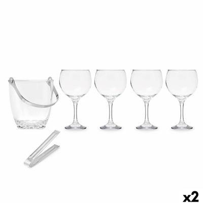 IJsemmer Vivalto Transparant Metaal Kristal 14,5 x 12 x 12,5 cm 4x (10,5 x 20 cm) 36 x 21,5 x 23,5 cm Fluitglazen (2 Stuks)