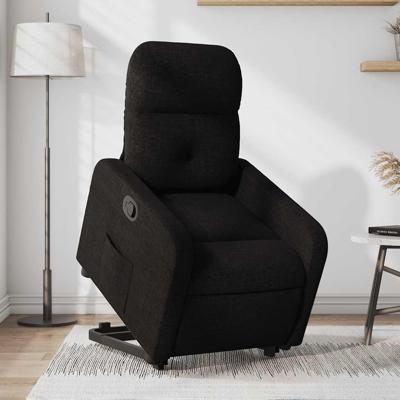 Sta-op-stoel verstelbaar stof zwart