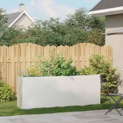 Plantenbak 200x40x80 cm koudgewalst staal wit Plantenbak 200x40x80 cm koudgewalst staal wit