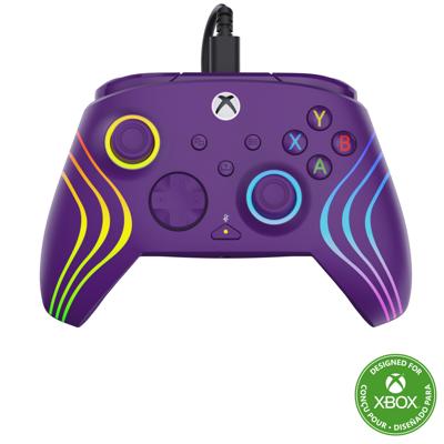 Gamepad - Xbox Series X|S, Xbox One en pc - Afterglow Wave - RGB - Bedraad - Paars - TURTLE BEACH Gamepad - Xbox Series X|S, Xbox One en pc - Afterglow Wave - RGB - Bedraad - Paars - TURTLE BEACH