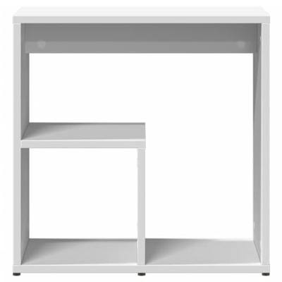 Bijzettafel 50x30x50 cm bewerkt hout wit Bijzettafel 50x30x50 cm bewerkt hout wit