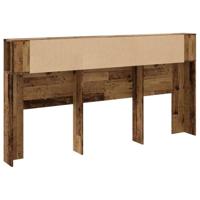 Hoofdbordkast 200x18,5x102,5 cm bewerkt hout oud houtkleurig - thumbnail