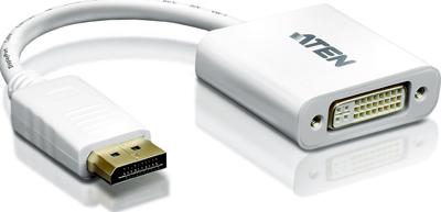 ATEN VC965-AT DisplayPort / DVI Adapter [1x DisplayPort stekker - 1x DVI-bus 24+5-polig] Wit 10.00 cm