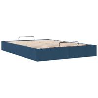 Bedframe zonder matras 140x190 cm stof blauw - thumbnail
